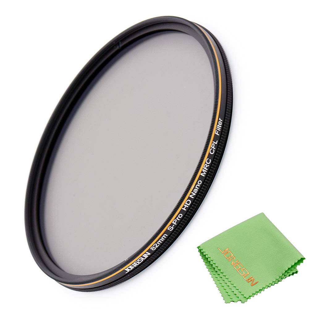 JONGSUN 82mm Polarizing Filter, Circular Polarizer Filter, S-Pro HD Nano MRC16, 16 Layers Multicoated, NITTO AGC Optics Glass, CPL Filter for Camera Lens