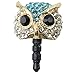 Owl Dust Plug - TOOGOO(R) Bling Crystals Night Owl Cellphone Charms Universal 3.5mm Dust Plug for iPhone Samsung iPod HTC