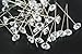 CalCastle Diamante Corsage and Bouquet Pins 100pcs/box Clear
