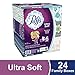 Puffs Ultra Soft Facial Tissues, 24 Family Boxes, 124 Tissues per Box