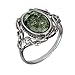 HolidayGiftShops Sterling Silver and Baltic Green Amber Ring Georgine - GIA Certified