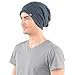 Z&s Mens Slouch Long Beanie Winter Knit Skull Cap Hat Gray B0724