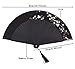 Amajiji Charming Elegant Modern Woman Handmade Bamboo Silk Folding Pocket Purse Hand Fan.Chinese/Japanese Vintage Retro Style JNSZ（22cm (008)