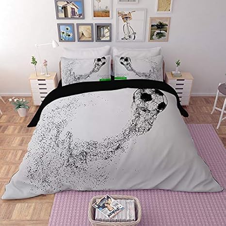 Erosebridal 3d Basketball Printed Duvet Cover Set Twin Size Teen Boys Bedding Set Sports Theme Bed Cover Personality Fashion Series Comforter Cover Basketball Player Silhouette Bedspread Cover Bedding Linen Home Urbytus Com