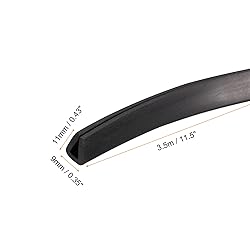 uxcell U Channel Edge Trim, 11.5ft Length Rubber