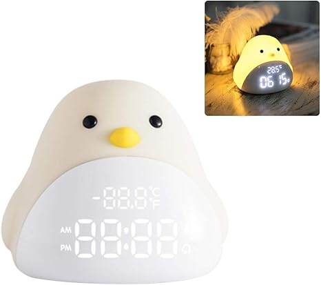 Amazon Co Jp Grokebo 目覚まし時計ライト ベッドサイドランプ 目覚まし時計 アラーム Usb充電器付き ひよこ Led数字表示 目覚まし時計 ベッドサイド時計 インテリジェントナイトライト 目覚ましライト Ledナイトライト 子供用目覚まし時計 プレゼント ホーム キッチン