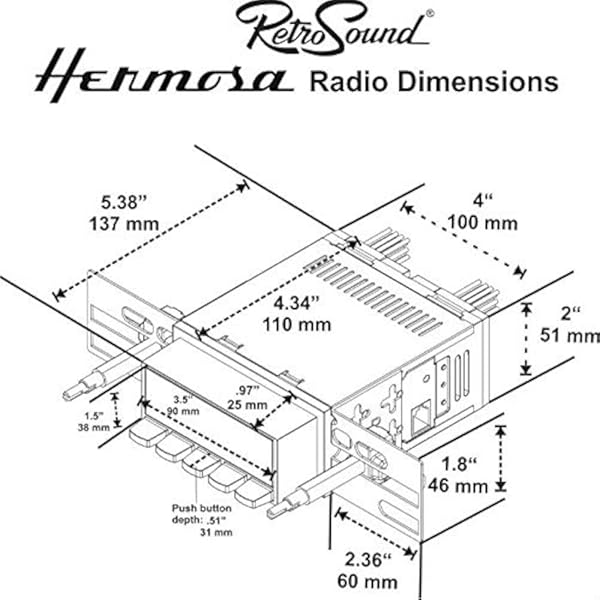 Radio RetroSound para Autos Clasicos o Custom Chevrolet - Imagen 3