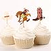 Jili Online Set of 24pcs Cowboy Theme Cupcake Picks Cake Toppers Baby Shower Party Decoration