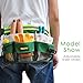 FASITE YL003F 7-POCKET Gardening Tools Belt Bags Garden Waist Bag Hanging Pouch, Green
