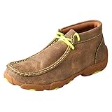 Twisted X Boys' And Neon Yellow Leather Driving Mocs - Ydm0011