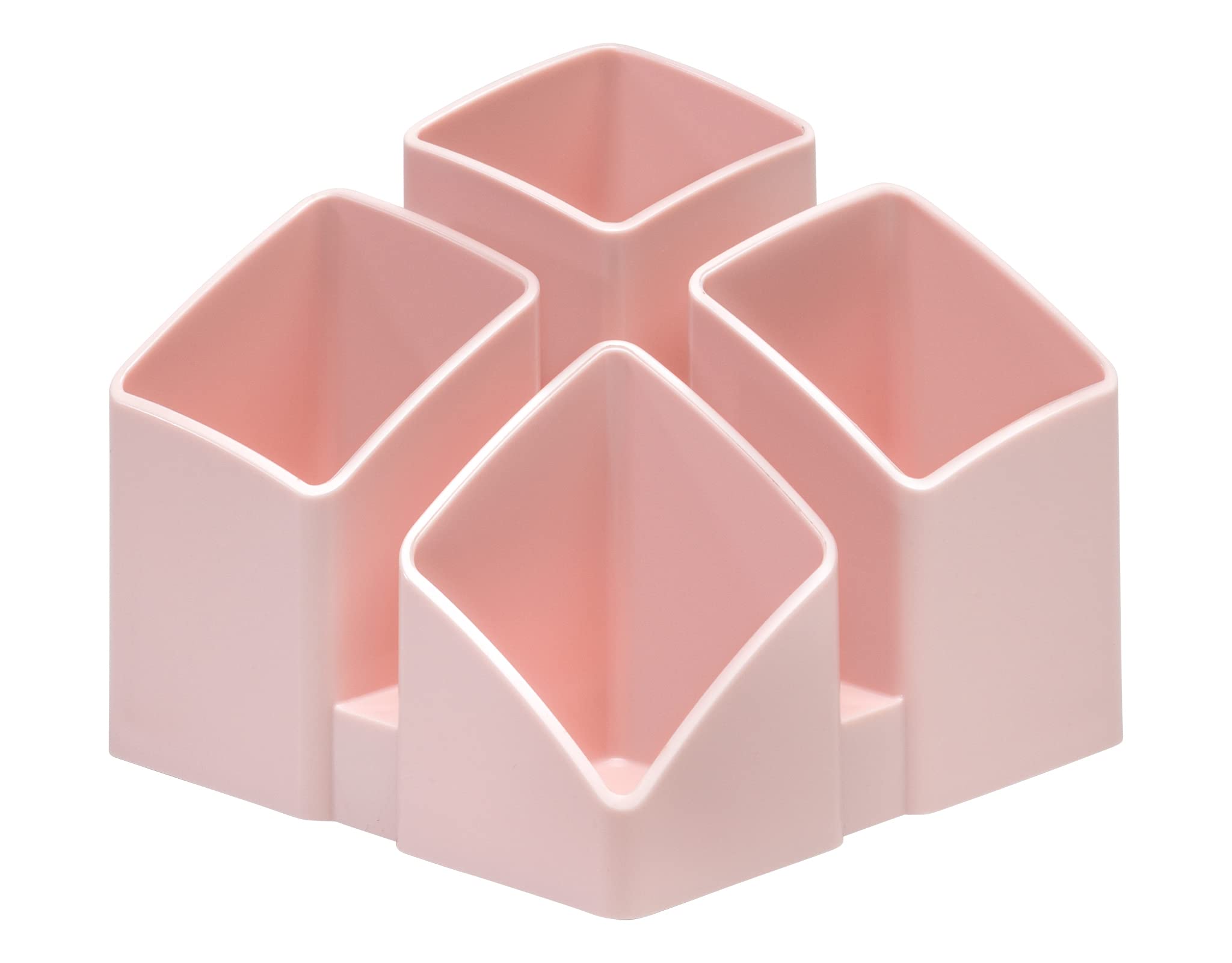 HAN Scala 17450-86 Desk Quiver with 4 Compartments and Card Stand, Adjustable, Expandable, High Gloss and Premium Quality, Quartz Pink