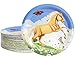 BLUE PANDA Disposable Plates - 80-Count Paper Plates, Horse Birthday Party Supplies for Appetizer, Lunch, Dinner, and Dessert, Kids Birthdays, 9 Inches in Diameter