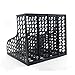 Funny live Plastic 4 Compartments File Rack Paper Holder Desktop File Sorter Magazine Book Holder Organizer，Black