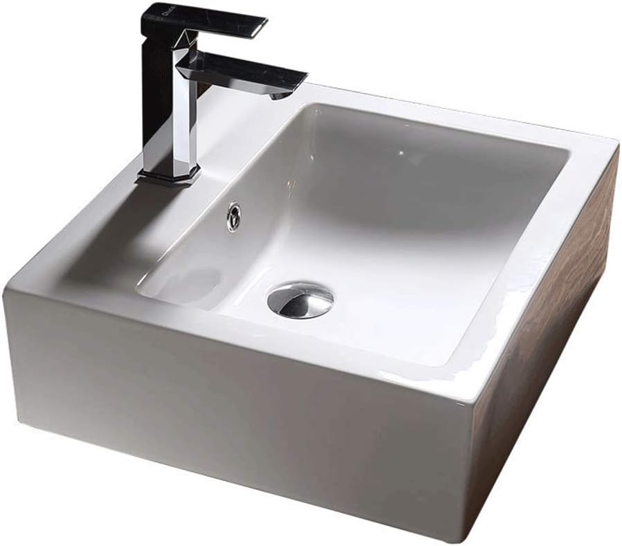 XCJ Counter Top Basin Vessel Sink Basin Sink Wall Hung Bathroom Cloakroom Ceramic Counter Top Wash Basin Sink Washing Bowl Bathroom Sink (Color : with Accessories)