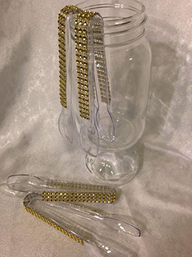 Specialty Bling Tongs Embellished With GOLD Rhinestones - Perfect Addition For Candy Buffett At Wedding/Special Event!!
