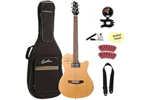 Godin A6 Ultra Natural Two-Chambered Electro-Acoustic Guitar Bundle with Deluxe Gig Bag