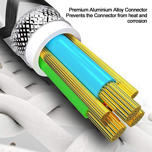 USB C Kabel, [5 Pack 0.92M*2 1.8M*2 2.7M*1] Nylon USB Typ C Kabel 3A USB C Ladekabel und Datenkabel Fast Charge für Samsung Galaxy S10/S9/S8+, Huawei P30,OnePlus