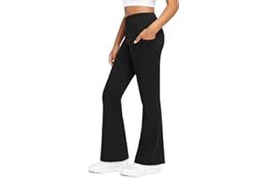 Stelle Girls Fleece Lined Flare Leggings Kids Bell Bottom with Pockets Warm Winter Athletic Yoga Pants