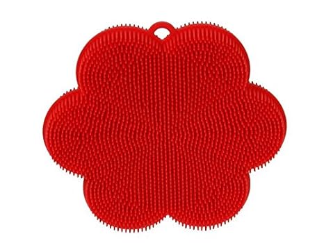 Swisch Silikon Spülschwamm Blume (rot)