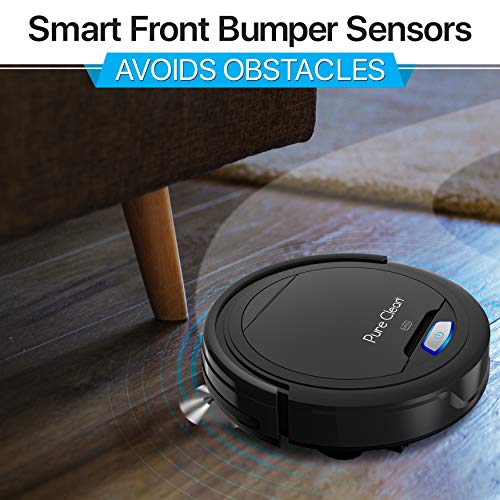 SereneLife Pure Clean Robot Vacuum – Upgraded 90-Min Runtime, HEPA Filter, Low-Profile For Under Furniture