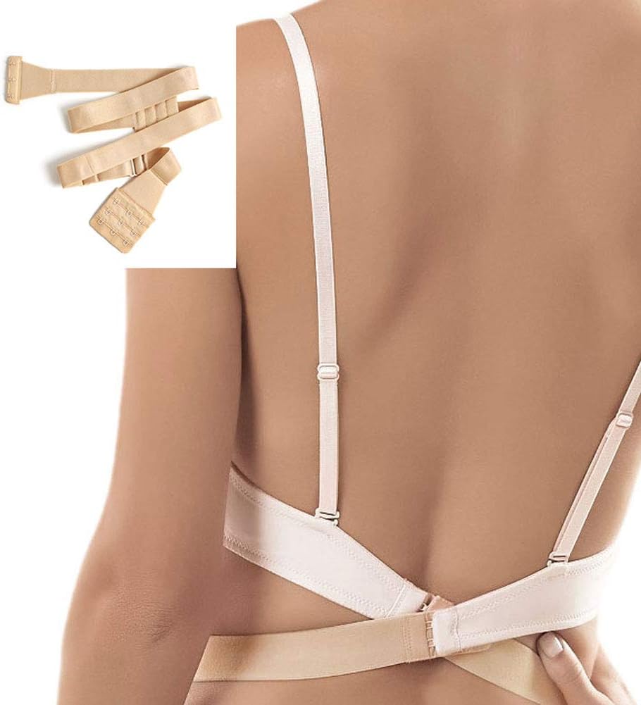 JUST BEHAVIOR Low Back Bra Converter Adjustable Strap Extender for Backless Dress