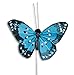 Butterfly Floral Picks with Feather Wings - Set of 12 Colorful Artificial Butterflies on Metal Wire Plant Stake Stems - Wedding Decorations
