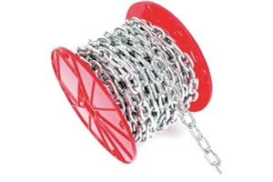 KOCH INDUSTRIES Koch 713926 Machine Straight Chain, Trade Size 2/0 by 50 Feet, Zinc Plated