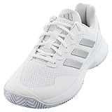 adidas Women's GameCourt 2 Sneaker, White/Silver
