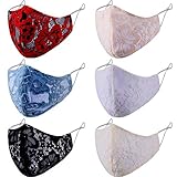 6 Pieces Lace Flowers Facial Protection Adult