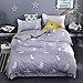 KFZ Twin Bedding, 3 Piece with 1 Duvet Cover 2 Pillowcases, Ultra Soft Cat Pattern Bed Set