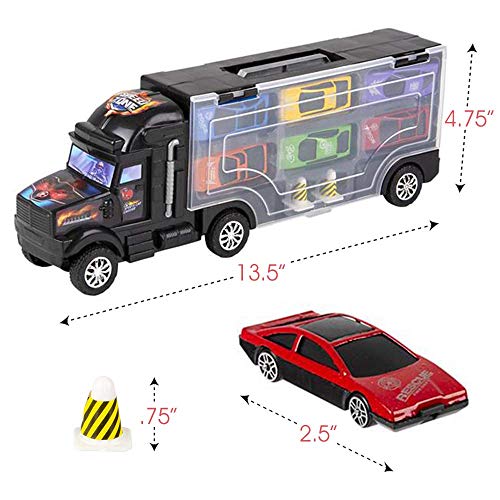 ArtCreativity Diecast Car Transporter Playset, Includes 1 Plastic