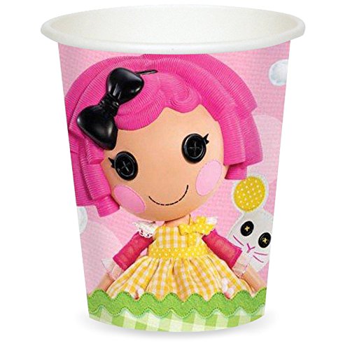Adorable Lalaloopsy Paper Cups Birthday Party Drinkware (8 Pack), Pink, 9 oz..