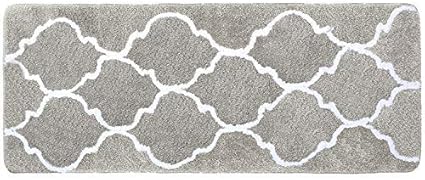 Lonior Tapis De Bain Antiderapant Tapis De Douche En Microfibre Antibacterienne Tapis De Baignoire Absorbant Carpette Pour Salle De Bain 120x45cm Gris Amazon Fr Cuisine Maison