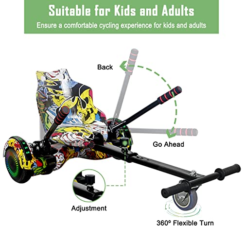 UNISUN Hoverboard, 6.5" Hoverboard with Seat Attachment, Self