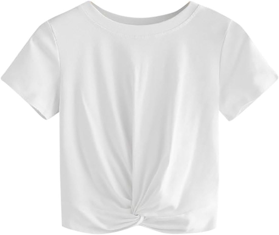 Dylanlla Women's Planet Printed Cold Shoulder Short Sleeve Crop Tops