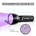 2 Pack UV Flashlight Black Light, Puaida 51 LED 395 nm Ultraviolet Blacklight Pet Urine Detector for Dog Urine, Pet Stains, Bed Bug and Scorpions