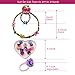 IDOXE 17pcs Value Set Little Girl Jewelry Set, Wood Stretch Necklace Bracelet Play Jewelry with Crystal Rings Heart Box (Muticolor Necklace Bracelets Ring)