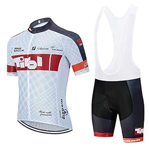 Wielertrui Mannen Korte Mouw Fietsen Kleding Set met 3D Gel Gewatteerde Bib Shorts Broek Ademend Fietsen Combo Kleding…