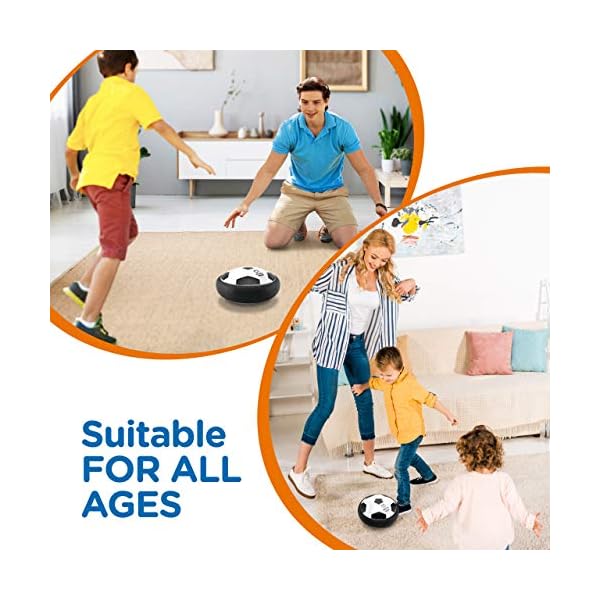 Let Loose Moose Hover Ball – Light Up Indoor Football 2 Pack w/ Foam Bumpers for 3-12 Year Old Boys and Girls – Games…