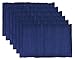 DII 100% Cotton Everyday Machine Washable Chindi Rag Placemat, 13 by 19-Inch, Nautical Blue, Set of 6
