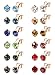 FUNRUN 12 Pairs Stainless Steel Stud Earrings for Men Women Piercing Earrings CZ Studs 6mm