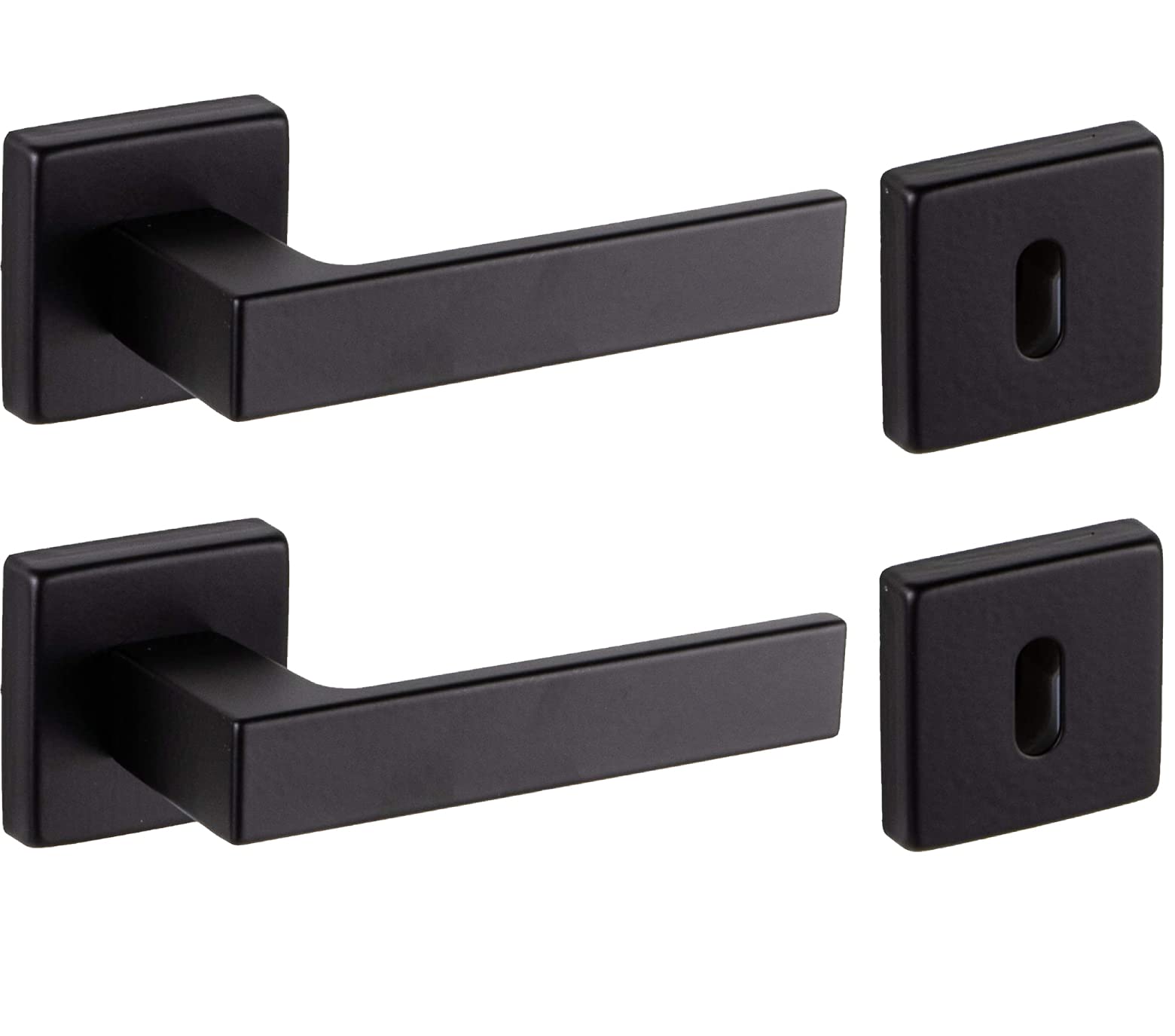 Bricolevante Internal Door Handles Available in Multiple Variants Sold in Set – Square Door Handle (Square, Black)