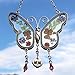 KY&BOSAM Butterfly Wind Chime with Crystal Sympathy Wind Spinner Memorial Wind Chimes for Loss of Loved One Prime Bereavement Sympathy Memorial Gift for Loss of Mother Father Condolence Remembrance
