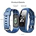 007plus Fitness Tracker HR, D107Plus Heart Rate Monitor Fitness Smart Watch Activity Tracker with Sleep Monitor IP67 Waterproof Pedometer Smart Wristband (Blue)