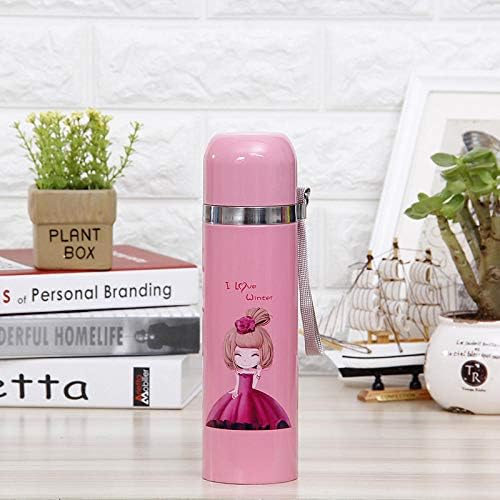 Cartoon Bullet 304 Stainless Steel Thermos 500M Gift Cup@Little Girl Powder_500Mltravel Mug