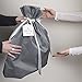 Premium Fabric Gift Wrapping Bags Organza with Satin Ribbon - Grey, Red and Blue Fabric Solid- 3 Sizes Large, Extra Large & Jumbo - Holiday Valentine's, Perfect for Large & XLarge Gifts (3 Pack)