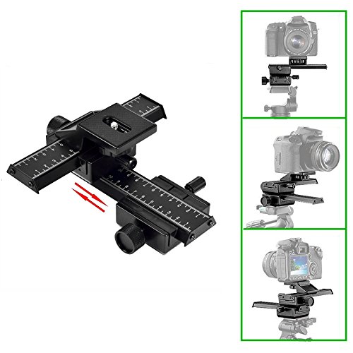 SHOOT 4-Way Macro Focusing Rail Slider pour Close-up de Prise de Vue pour Canon Sony Pentax Nikon Olympus Samsung et…