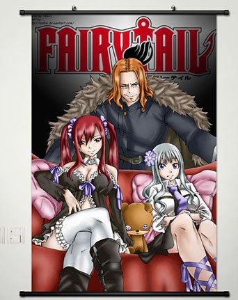 Wall Scroll Poster Fabric Painting For Anime Fairy Tail Key Roles 042
