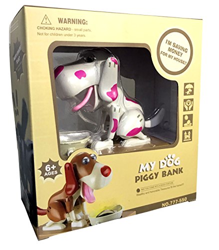 My Dog Piggy Bank - Robotic Coin Munching Toy Money Box - PINK