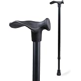 amicura FineStride Walking Cane for Men &amp; Women Ergonomic Handle Height Adjustable Lightweight Portable Walking Stick Left Hand